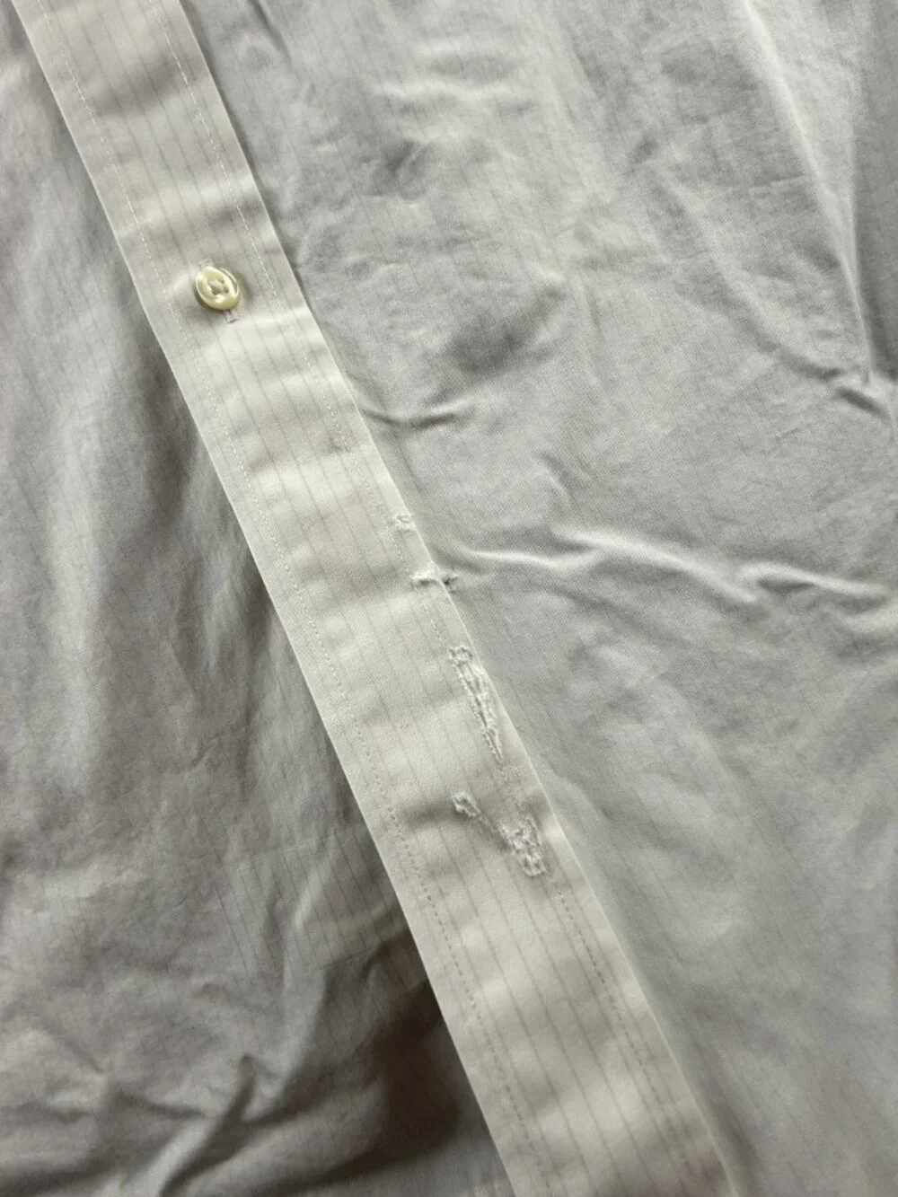 Brooks Brothers Cotton Non-Iron Gray 18 4/5 Striped Pocket Shirt Business ****